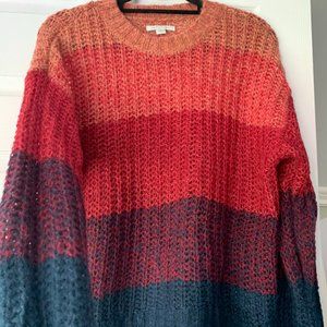 color blocked knit sweater